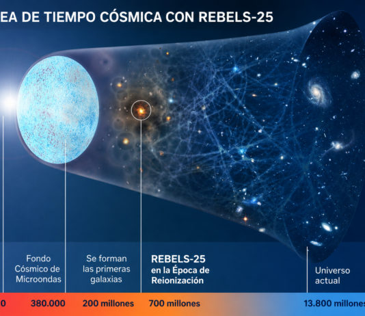 ALMA y el VLA descubren un gigantesco «depósito de combustible» en una de las primeras galaxias del universo