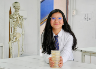 Desde las aulas a la investigación científica: estudiante chilena explora el uso de bacterias antárticas para descontaminar aguas residuales